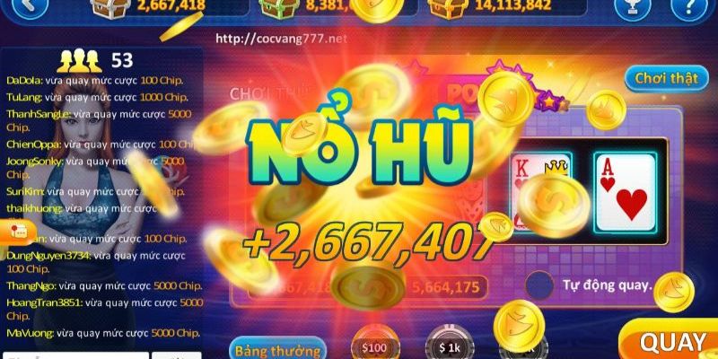 Ưu đãi khủng cho tân thủ và người chơi game nổ hủ tặng code lâu năm